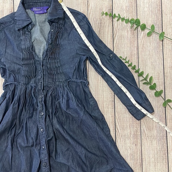 🌸 Clearance! 🌸 Miley Cyrus & MaxAzria Denim Indigo Belted Tunic Size S - Picture 7 of 9